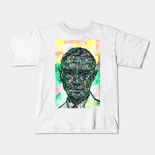 J. ROBERT OPPENHEIMER - watercolor and ink portrait Kids T-Shirt